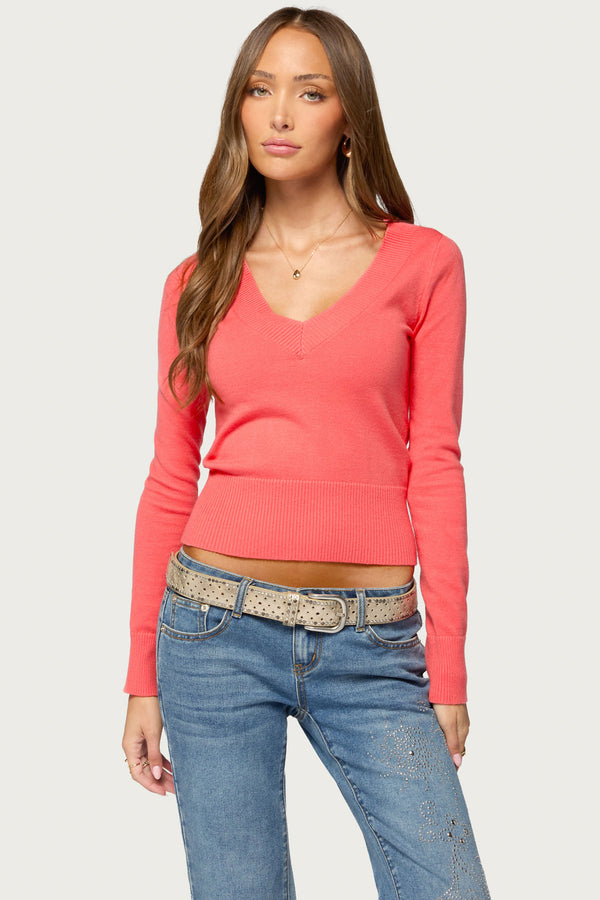 Feira V Neck Knit Sweater view 1