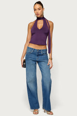 Tatyana Tie Neck Halter Top