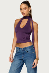 Tatyana Tie Neck Halter Top