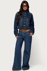 Tamy High Neck Denim Jacket
