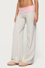 Edikted Mood Lacey Foldover Pants
