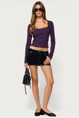 Sollie Square Neck Long Sleeve Top