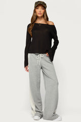 Faylinn Low Rise Side Stripe Sweatpants