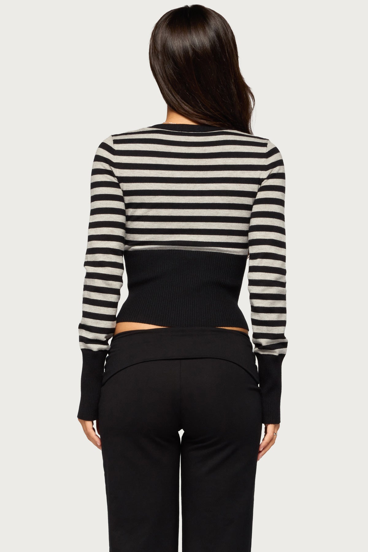 Laytan Striped Wrap Sweater