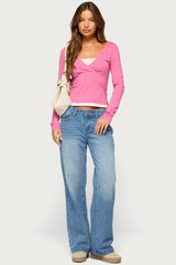 Allia Layered Long Sleeve Top