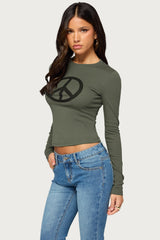 Perrey Peace Long Sleeve Top