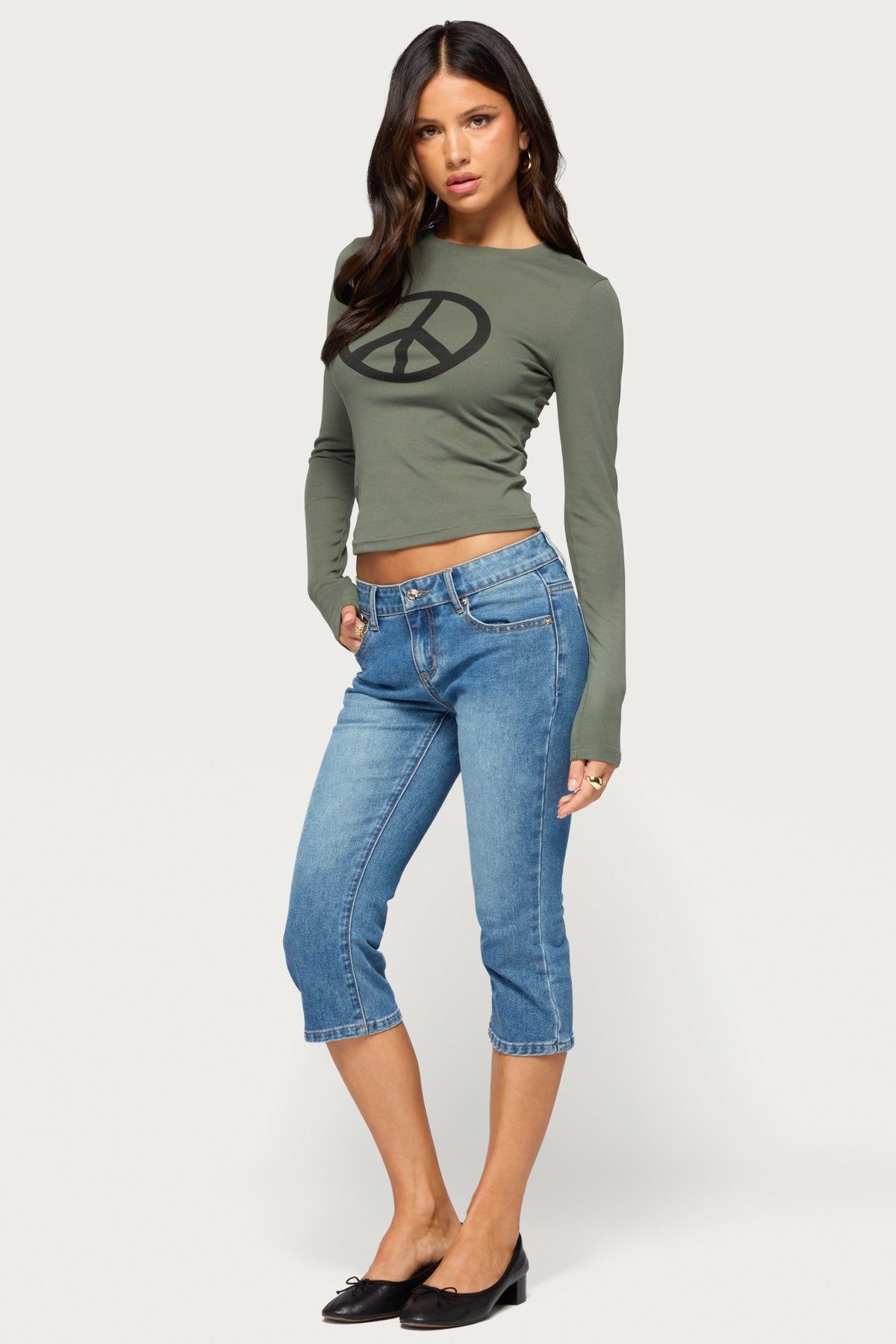 Fifer Low Rise Capri Jeans