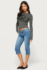 Perrey Peace Long Sleeve Top