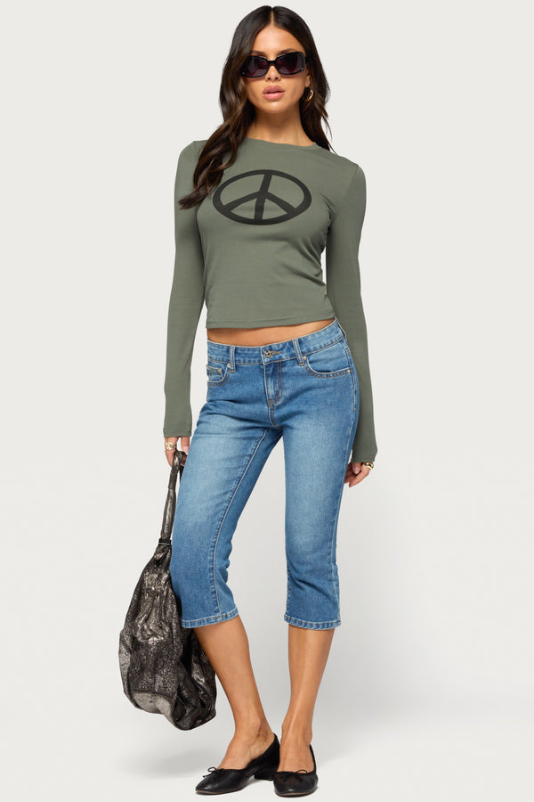 Fifer Low Rise Capri Jeans view 1