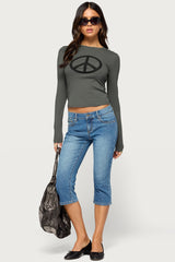 Perrey Peace Long Sleeve Top