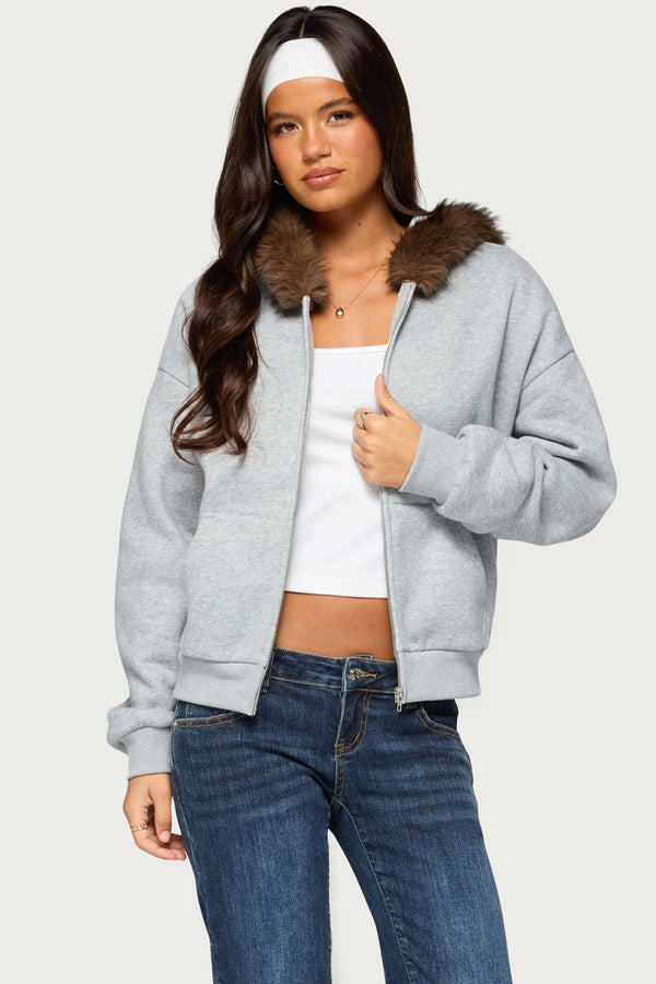 Fillah Faux Fur Hoodie view 1