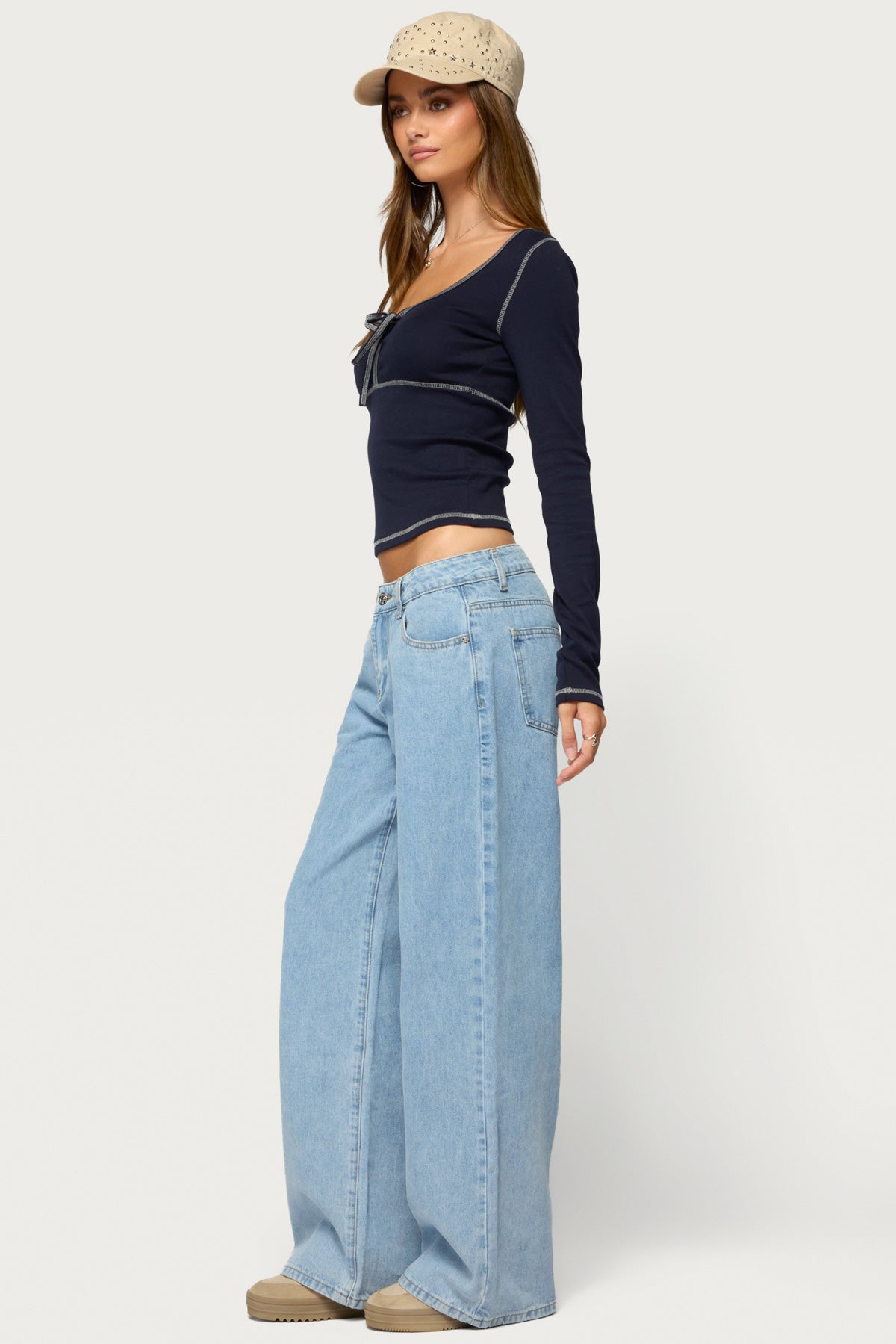 Harpen Sitched Long Sleeve Top