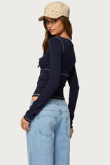 Harpen Sitched Long Sleeve Top
