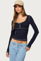 Harpen Sitched Long Sleeve Top