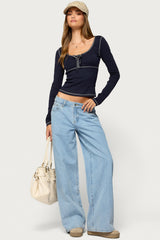 Harpen Sitched Long Sleeve Top