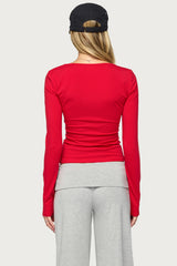 Dollys Long Sleeve V Neck Top