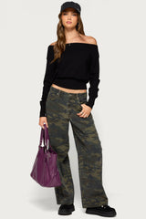 Bekky Off Shoulder Knit Sweater