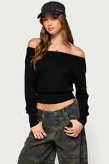 Bekky Off Shoulder Knit Sweater