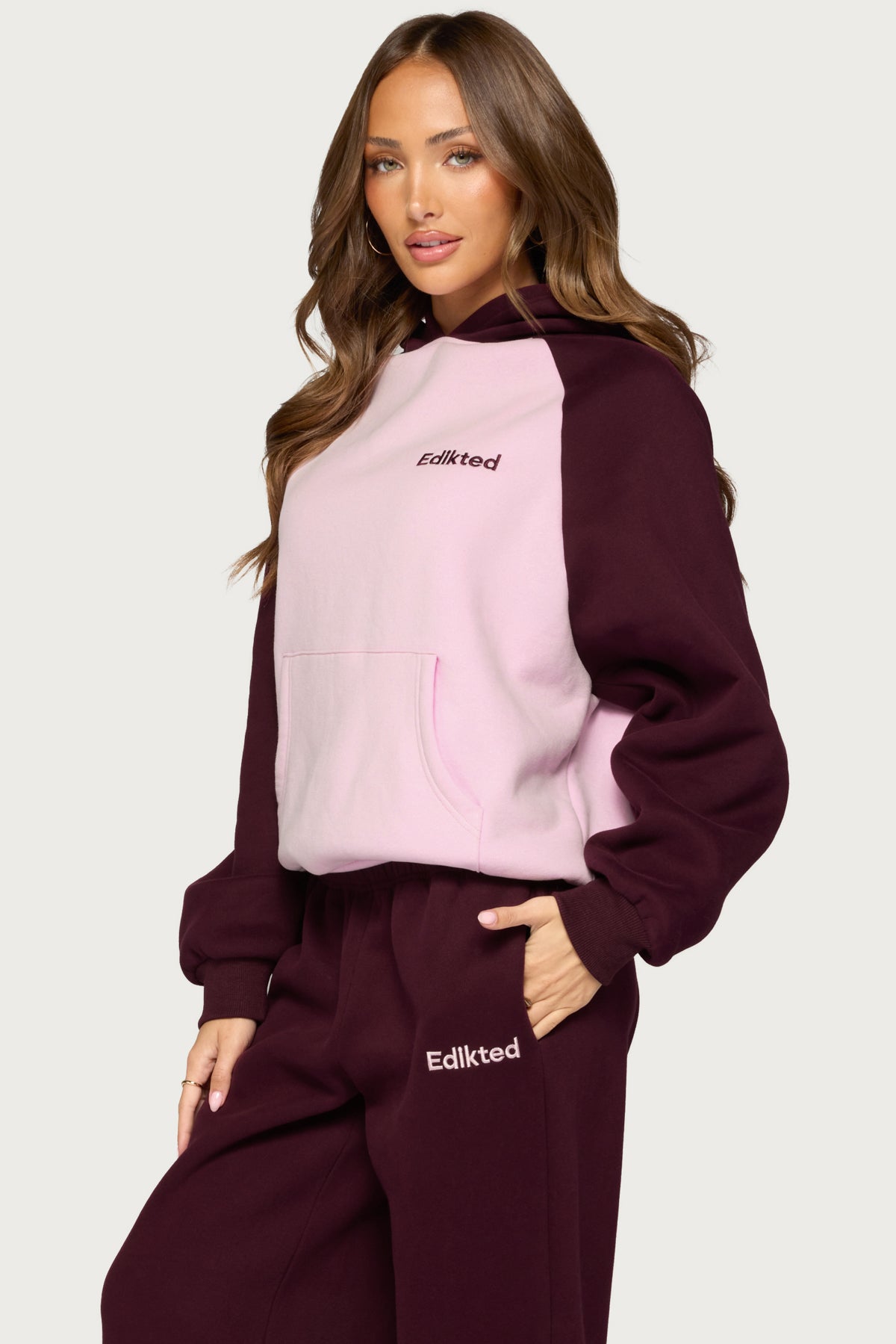 Hunner Edikted Contrast Raglan Hoodie