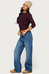 Zoelle Three-Quarter Sleeve Sweater