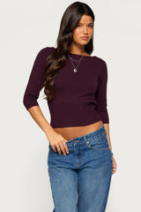 Zoelle Three-Quarter Sleeve Sweater