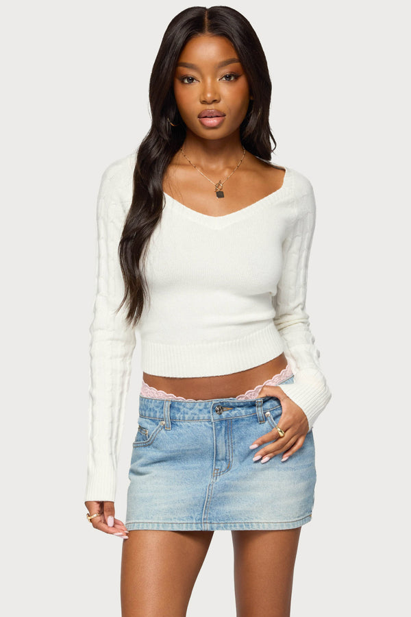 Tildah V Neck Knit Top view 1