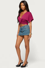 Aveleigh Twisted Flutter Top