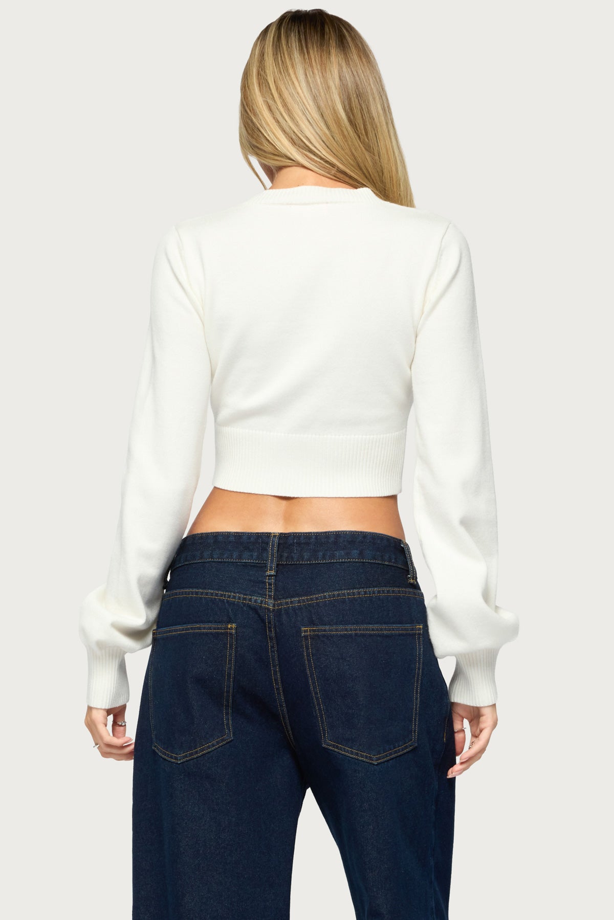 Bostynn Cropped Knit Cardigan