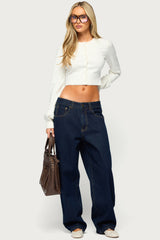 Bostynn Cropped Knit Cardigan