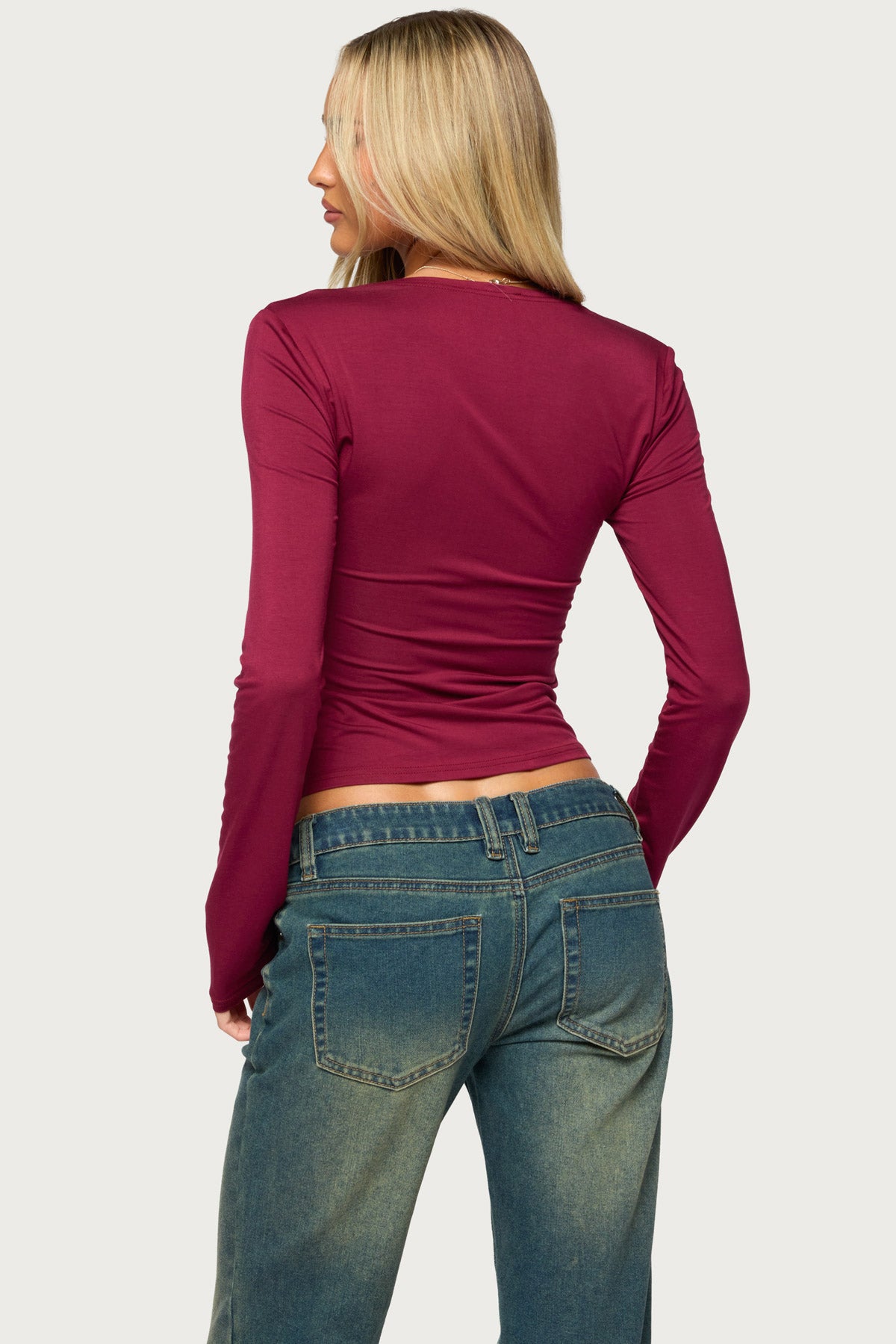 Bayleigh Ruched Long Sleeve Top