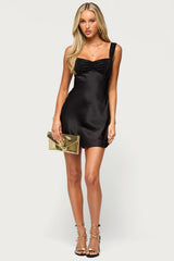 Marty Satin Effect Mini Dress