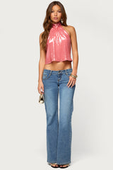 Tasha Sequin Halter Top