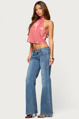Tasha Sequin Halter Top