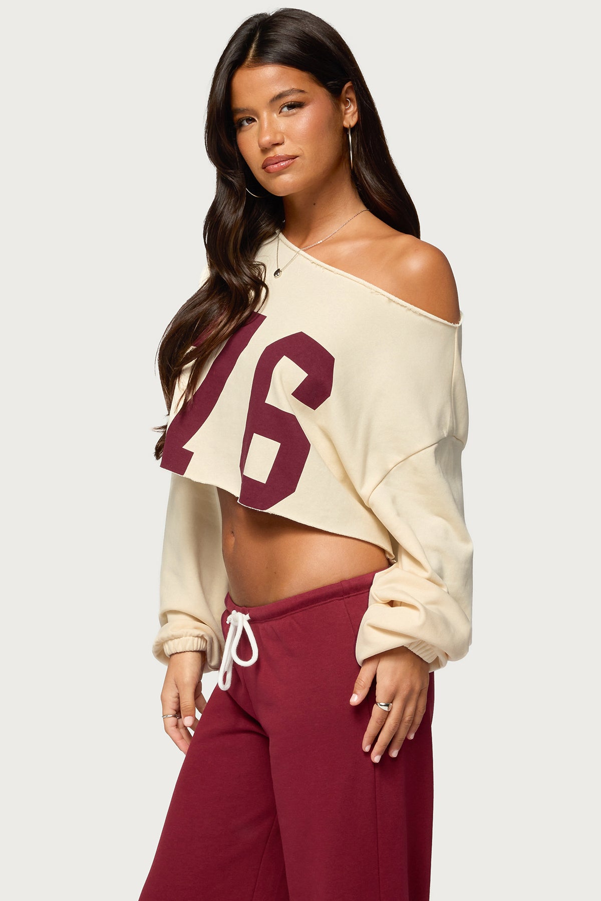 76 Off Shoulder Sweatshirt
