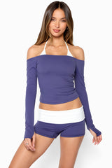 Ameleah Layered Off Shoulder Active Top