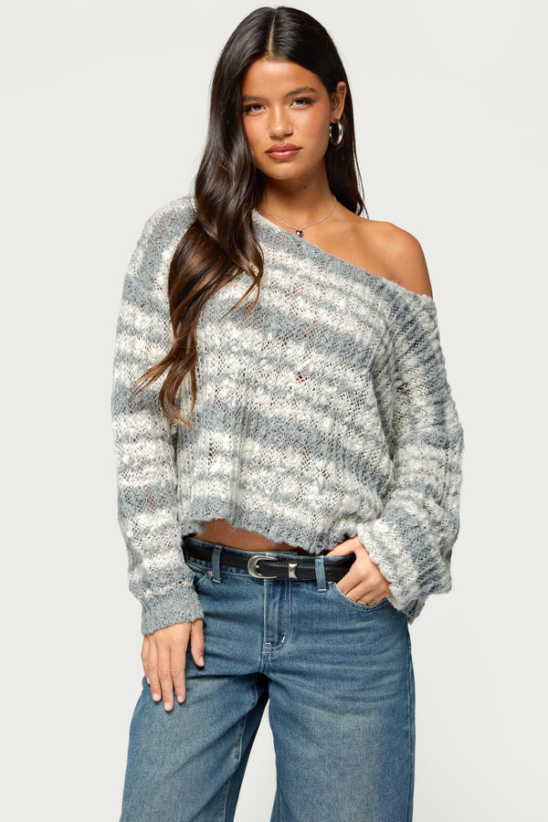Lanel Striped Knit Sweater view 1