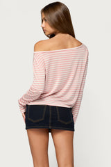 Kathee Striped Off Shoulder Top