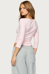 Shimmie Three-Quarter Sleeve Top