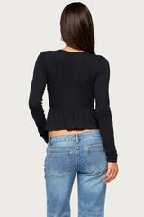 Corrah Studded Peplum Top