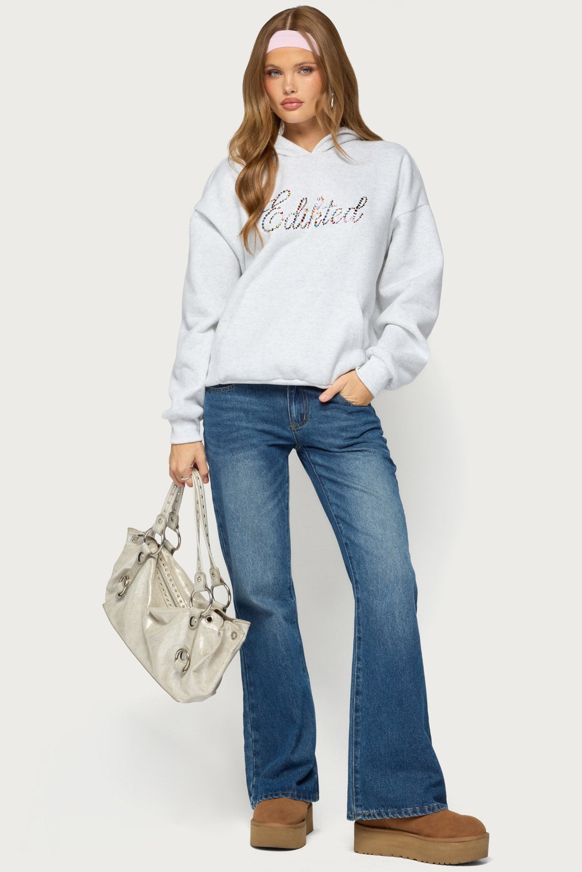 Multi Rhinestone Edikted Hoodie