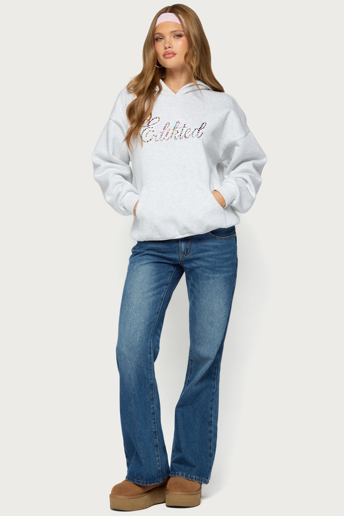 Multi Rhinestone Edikted Hoodie
