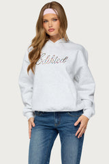 Multi Rhinestone Edikted Hoodie