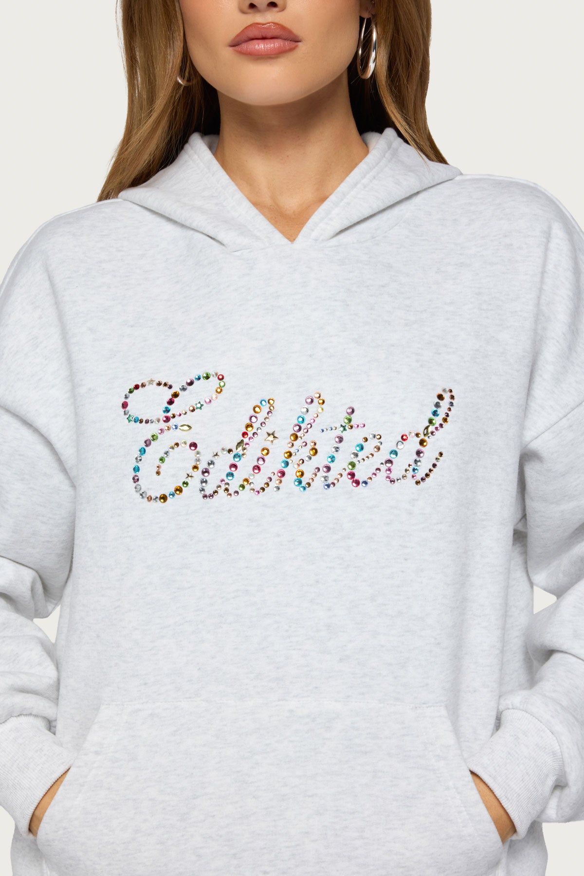 Multi Rhinestone Edikted Hoodie