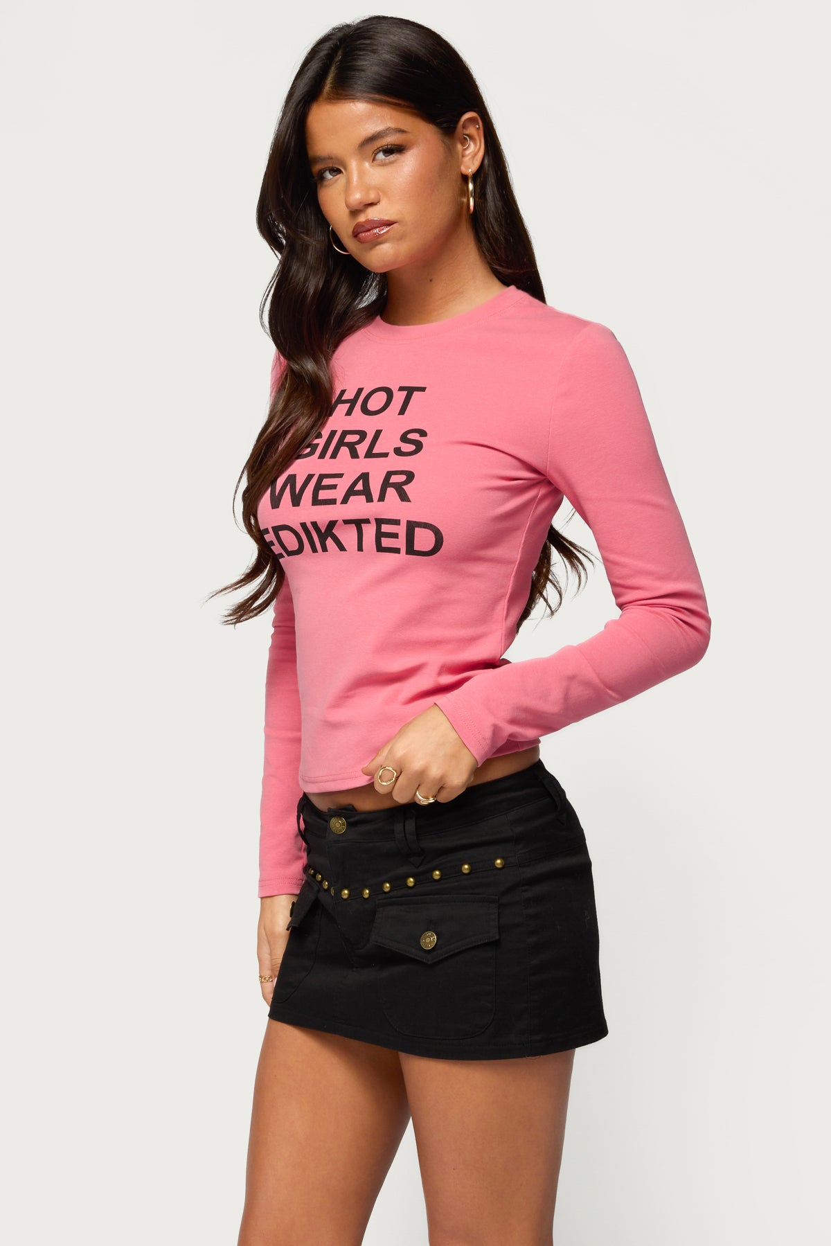 Edikted Hot Girl Long Sleeve Top