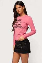 Edikted Hot Girl Long Sleeve Top