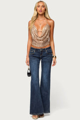 Girla Low Rise Wide Leg Jeans