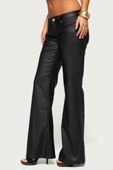 Bayley Low Rise Faux Leather Pants