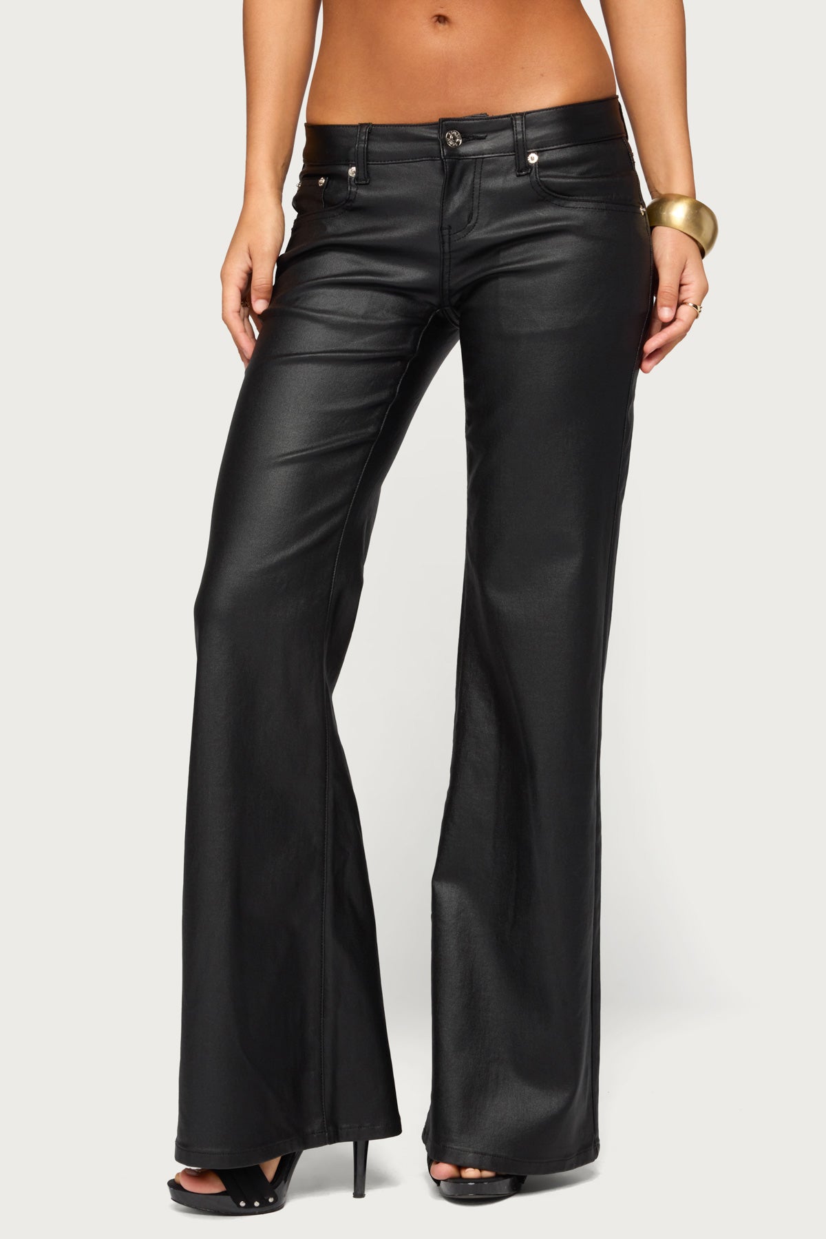 Bayley Low Rise Faux Leather Pants