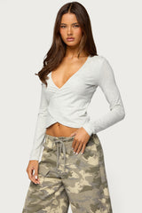 Korrie V Neck Wrap Top