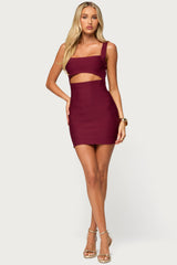 Micol Bandage Cut Out Mini Dress